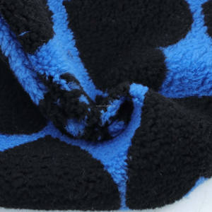 Reciclado 100 poliéster Sherpa lana <span class=keywords><strong>de</strong></span> cordero polar Jacquard multicolor personalizado tela zapatos sombreros juguetes Textiles para el hogar almohadas bolsas - Product Image 3