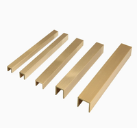 Bande de laiton de décoration murale | Traitement d'extrusion de profil en forme de U de cuivre et de laiton pour l'incrustation décorative en métal