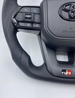 Volant de voiture en cuir et fibre de carbone adapté à la modification pour Toyota Corolla LC300 Hilux N70 Fortuner Land Cruiser GR