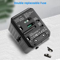 Chargeur rapide d'alimentation portable tout-en-un avec 4 ports de sortie USB a Adaptateur universel multifonctionnel