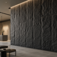 Panel Dinding Dekoratif PU Stone Skin, Batu Tiruan Ringan, Pelapis Batu Jamur Tanpa Sambungan untuk Dinding Eksterior