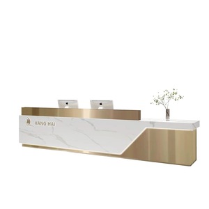 Bureau de réception moderne personnalisé Spa Bureau d'accueil blanc Bureau de réception Hôpital et salon <span class=keywords><strong>Comptoir</strong></span> d'ongles Bureau de réception - Product Image 6