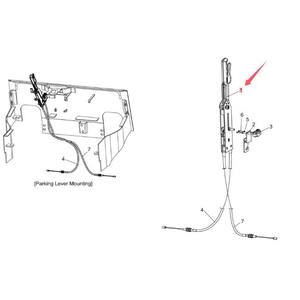 Conjunto de Palanca de Freno Manual Bobcat Doosan B40X5 B50X5 para Montacargas Eléctrico, Pieza de Operación Manual 10011101-00315 - Product Image 2