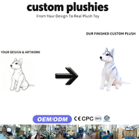 Peluche réaliste Husky Sibérien, jouet en peluche assis ultra-réaliste avec doublure en maille, directement de l'usine, faible MOQ, OEM/ODM, cadeau pour enfants