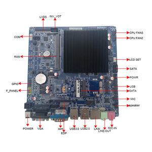 เมนบอร์ด Mini ITX ขนาด12V สำหรับใช้ในอุตสาหกรรมเมนบอร์ดเมนบอร์ดเมนบอร์ด VGA EDP LVDS บาง J1800 - Product Image 4