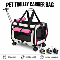 Sac de transport pour animaux de compagnie, tissu 600D, maille respirante, avec poignée télescopique, pour chats et chiens, grande capacité, sac à dos pour animaux de compagnie
