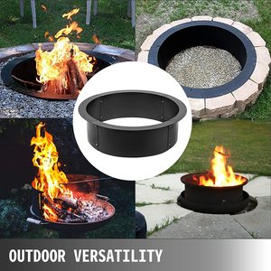 Heavy Duty Steel 36-Inch DIY Campfire <b>Fire</b> Pit Ring Portable Wood Burning <b>Fire</b> Brazier - Product Image 6