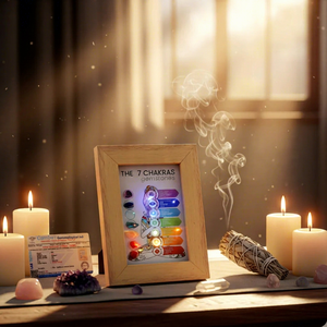 Marco de Cristal Curativo de 7 Chakras para Energía Positiva y Meditación - Product Image 1