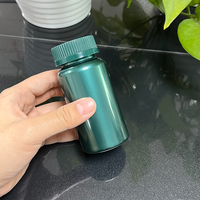 Flacon à pilules en plastique de qualité alimentaire, écologique, personnalisé, à marque privée, orange et or, vide, pour capsules et médicaments