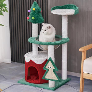 ต้นคริสต์มาสสำหรับแมว ตกแต่งภายในและภายนอกอาคาร ของเล่นแมว ที่ลับเล็บจากเส้นใยป่าน ต้นไม้แมวคริสต์มาส - Product Image 2
