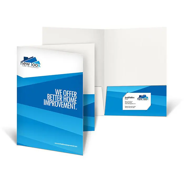 Custom A4 size Corporate Paper Folders Printing Services