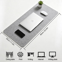 Escritorio de Computadora Moderno con Diseño Ventilado, Disipación de Calor que Mantiene el Enfriamiento del Portátil, Alfombrilla de Ratón de Fieltro No Tejido de 3 mm de Grosor