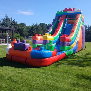 Tobogán Inflable Comercial con Bloques Modulares Creativos, Área de Escalada y Deslizamiento, Tobogán Acuático de Doble Carril con Soplador Huawei - Product Image 4