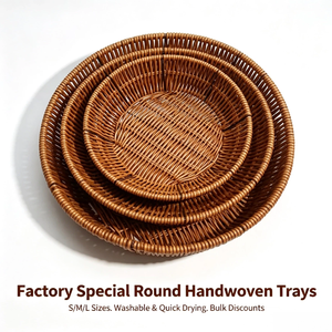Keranjang Anyaman PP Rattan Multi Ukuran dari Pabrik, Tempat Buah Anyaman Tahan Lama untuk Restoran & Penggunaan Rumah Tangga - Product Image 1