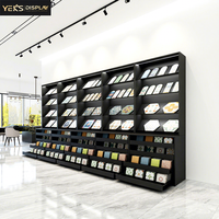 Présentoir Moderne en Métal pour Carreaux avec Tiroirs – Combinaison Multifonctionnelle, Gain de Place, Personnalisable pour Showroom et Exposition