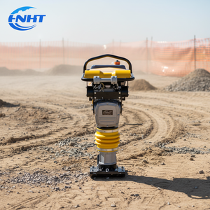 เครื่องบดอัดดินแบบสั่นสะเทือนพกพาคุณภาพสูง รุ่น HT-80S พร้อมมอเตอร์ไฟฟ้าและชุดเครื่องยนต์ - Product Image 1