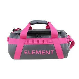 Bolsa de treino feminina pequena personalizada, bolsa com compartimento para sapatos tipo redondo para treino