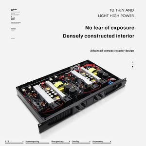 Gooermi R200 Professional 1000W 2 canaux 1U Amplificateur de puissance Système de son <span class=keywords><strong>pour</strong></span> la maison KTV Karaoké Récepteur et amplificateurs - Product Image 4
