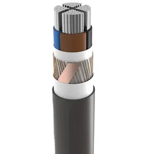 0.6/1 kV Al conductors XLPE insulated and HFFR sheathed Power cable AXCMK-HF Cable with concentric conductor