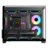 AntarcChill 2026 New Design MicroATX Computer Case Gaming Desktop High Quality PC Cases With Curved Tempered Glass Gabinet