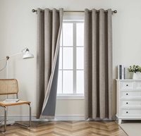 Cortinas Opacas con Revestimiento de Protección Solar, Ahorro Energético, para Dormitorio