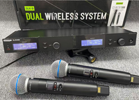 Microphone sans fil double tête SLXD4D BETA58A à véritable diversité pour spectacles sur scène, microphone sans fil pour performances en direct