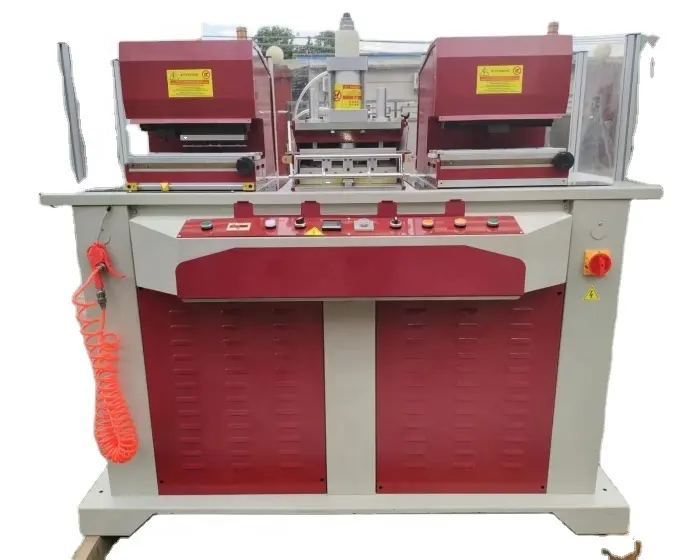 Leather belt hydraulic double-head punching hole machine with hot foil stamping