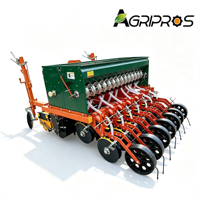 Semoir mécanique de précision pour blé, 14 rangs, double compactage, unités flottantes, boîte à semences transparente pour attelage 3 points de tracteur
