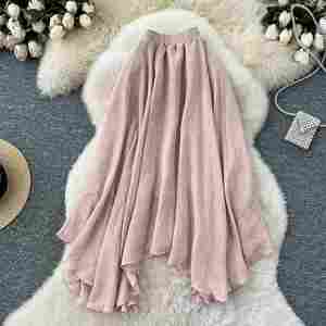 Falda Recta de Cintura Imperio para Mujer, Verano 2025, Informal, Transpirable, de Spandex/Poliéster, Elegante, Venta al Por Mayor - Product Image 4