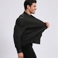 Chemise Homme Oversize Tricotée Double Boutonnage Haute Élasticité Anti-Plis Finition Brillante Style Urbain Décontracté Confortable