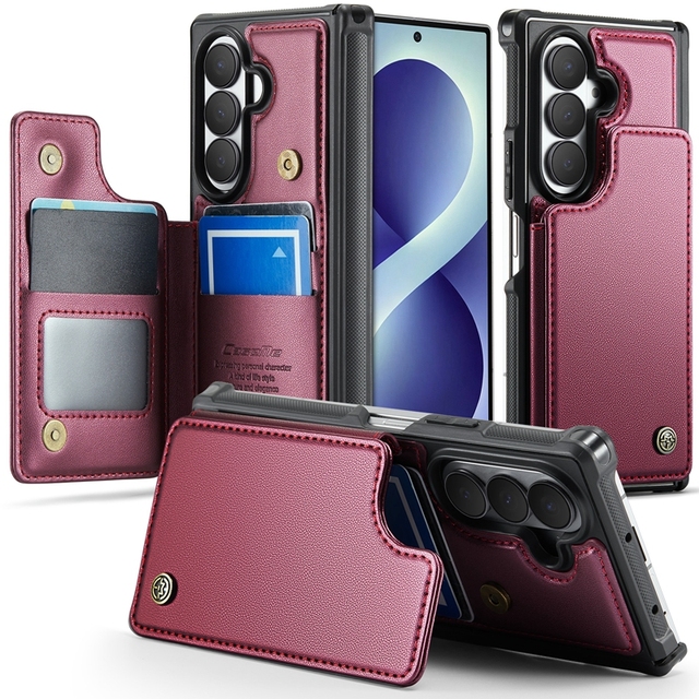 Shockproof Wallet Phone case skin cover with kickstand for Samsung Galaxy Z Fold 8 Ultra/Z Fold 7/Fold 6