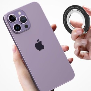 Magsafe Magnetic Phone Ring Holder Alloy Desktop Stand For Apple IPhone Black White Purple - Product Image 4