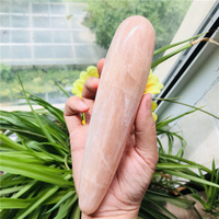 Consolador amarillo Natural de Aventurina Yoni para mujer, varita de cristal de masaje, gran oferta