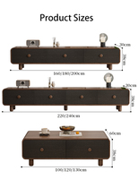 Meuble TV et Table Basse de Luxe Européen Moderne, Couleurs Personnalisables pour Salon, Salle à Manger, Petit Appartement, Usage Domestique