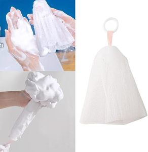 Nettoyant visage Kami, boule exfoliante en maille, forme rectangulaire, filet à mousse pour savon, mousseur pour le corps, enfants et adultes - Product Image 4