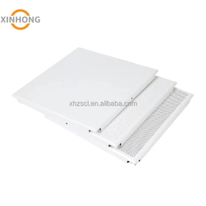 Modern Design Vierkante Tegelvorm Wit Geperforeerd Aluminium Paneel Hoge Brandprestaties Plafondrooster Verlaagde Plafondtegels Lawaai - Product Image 3