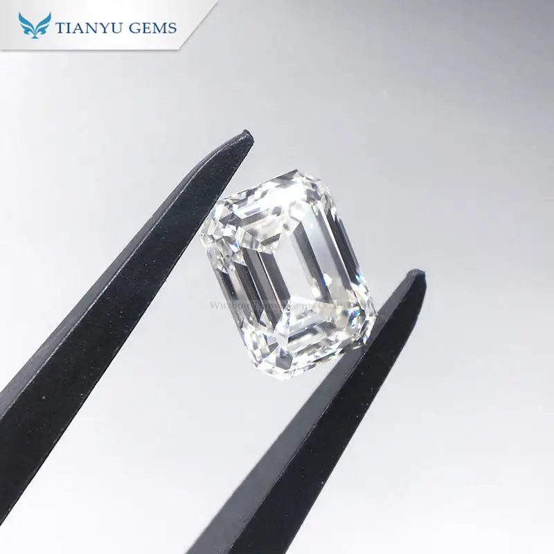 Comprar tianyu gems diamante preço 3.55ct h vs1 esmeralda corte sintético cvd laboratório solto diamante