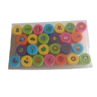 26 timbres lettres auto-encreurs animaux tampons ronds en caoutchouc tampons numérotés en plastique pour enfants