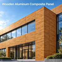 Panneau composite bois-aluminium revêtu de PVDF 4 mm, grain de chêne, pour revêtement de façade aspect bois