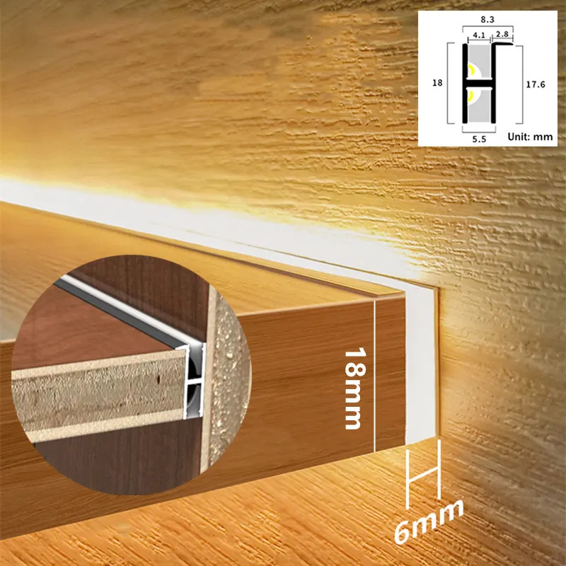 Алюминиевый профильный светильник 30-100 см, сенсорный переключатель с регулируемой яркостью, светодиодный светильник для шкафа, ультратонкий внутренний линейный светильник под шкаф, светодиодная Скрытая подсветка, полка