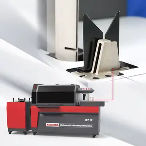 Accutek AT5 süper güçlü 3d mektup tabela led ışık çentik ve flanş mektup kesme cnc kanal mektubu bükme makinesi