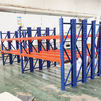 Étagère de rangement robuste en métal pour garage, étagère industrielle durable à double profondeur, étagère de stockage à 4 niveaux pour entrepôt