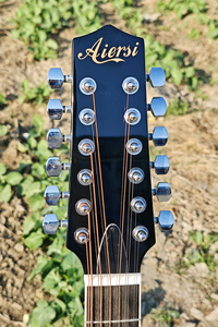 Guitares électro-acoustiques à 12 cordes de couleur noire brillante fabriquées à la main par l'usine de la <span class=keywords><strong>marque</strong></span> Aiersi avec micro 7545 - Product Image 6
