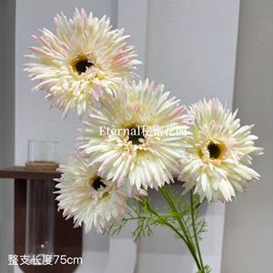 Flor Artificial de Crisantemo de Tallo Único Secret Garden, Flores de Seda de Plástico, Decoración para Bodas, Blanco, Rosa, Amarillo, Naranja, Morado - Product Image 3