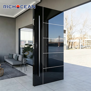 <span class=keywords><strong>Porte</strong></span> d'entrée moderne en aluminium isolé sur mesure RICHOCEAN, <span class=keywords><strong>porte</strong></span> extérieure sécurisée avec serrure intelligente, portes d'entrée pour maisons - Product Image 3