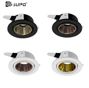 GUPO High Quality 3W 6W 9W cutout 55mm Adjustable Front Open Changeable Red Copper Green Copper MR16 MR11 LED Spotlight Frame