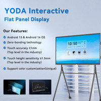 55/65/75/85/100 pouces Android/wins Ops double système Smart Board écran tactile projecteur sans fil tableau blanc interactif pour l'école