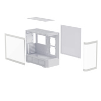 Boîtier d'ordinateur ATX de couleur blanche, verre trempé, design incurvé, châssis PC, USB3.0, boîtier de jeu pour la vente en gros