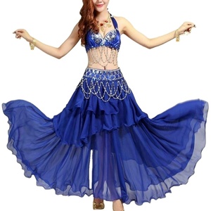 Bestdance <span class=keywords><strong>Samba</strong></span> trajes de danza del vientre sujetador con cuentas Top cinturón faldas Bollywood carnaval trajes - Product Image 1