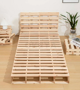 Lit plateforme en bois massif à lattes <span class=keywords><strong>de</strong></span> style Japandi - Cadre <span class=keywords><strong>de</strong></span> lit au sol à profil bas pour des chambres sereines - Product Image 6